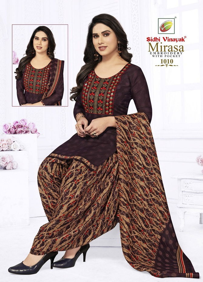 Mirasa Vol 1 By Sidhi Vinayak Indo Cotton Printed Embroidery Readymade Dress Wholesalers In Delhi